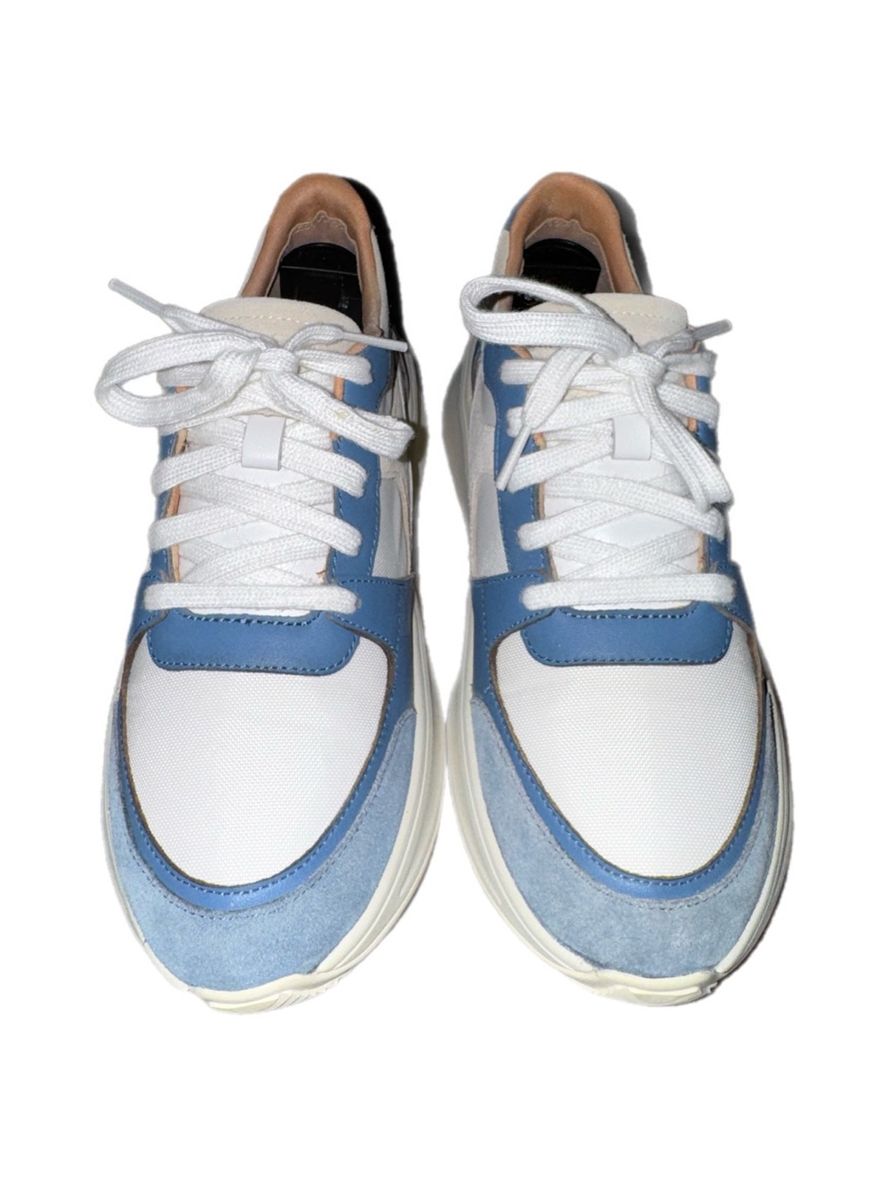 Fitflop Women's White and Light Blue Casual Sneakers size 7.5